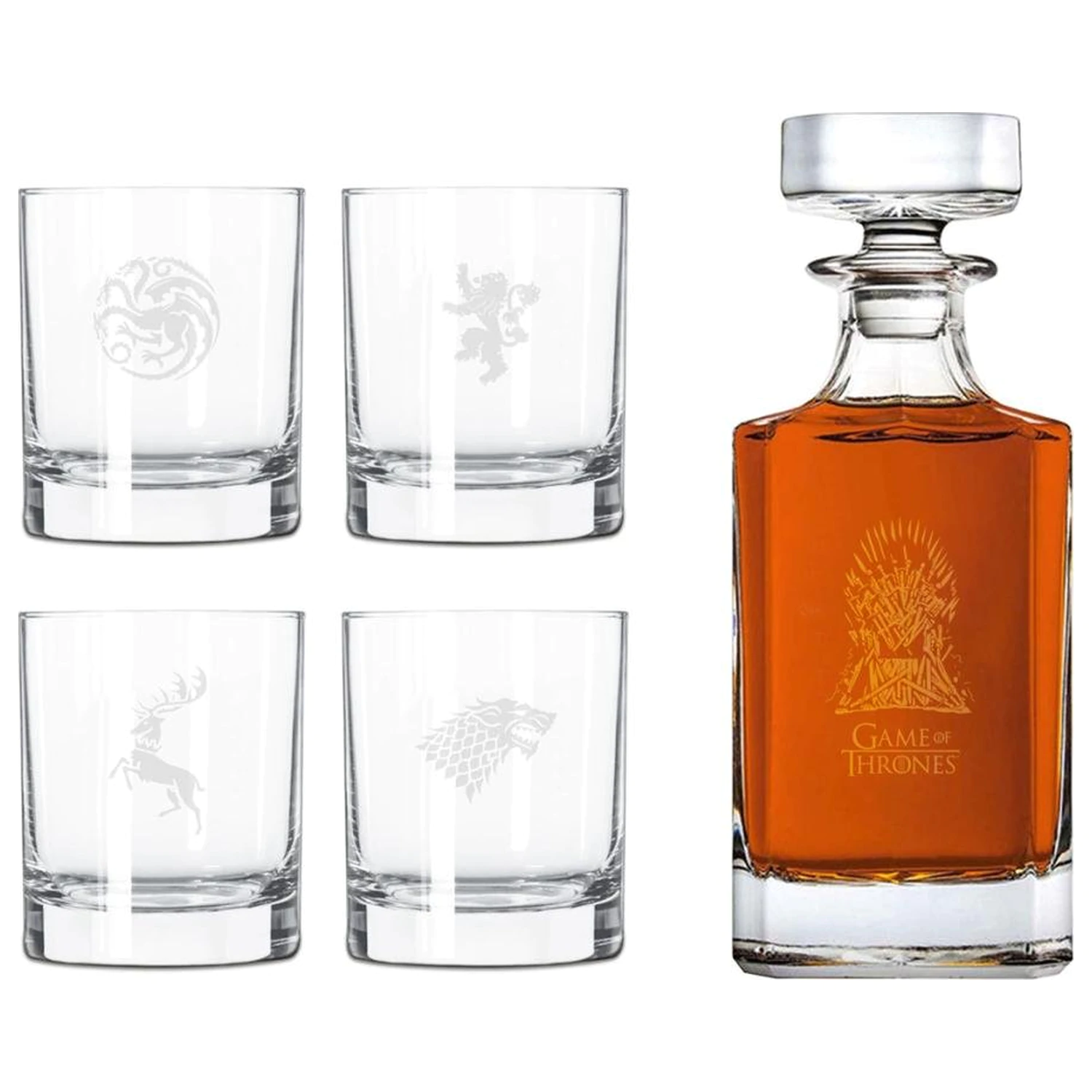 Game of Thrones zestaw z 4 grawerowanymi szklankami do whisky zdjęcie produktu