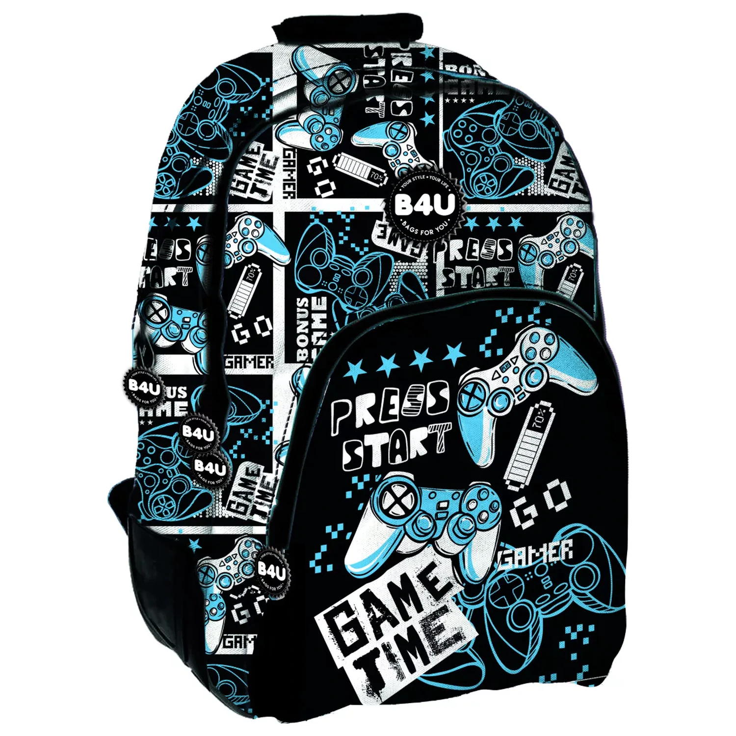 Gamer Press Start Plecak Szkolny, Torba 44 cm zdjęcie produktu