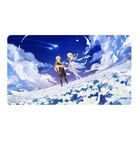 Genshin Impact Podkładka pod mysz Twin Stars on Floral Sea Traveler - Aether & Lumine 70 x 40 cm zdjęcie produktu