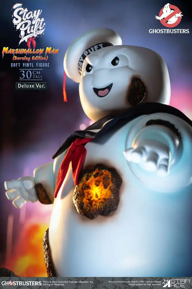 Ghostbusters Soft Vinyl Statue Stay Puft Marshmallow Man Burnign Edition Deluxe Version 30 cm Statua z miękkiego winylu zdjęcie produktu