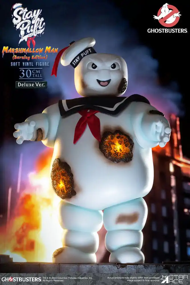 Ghostbusters Soft Vinyl Statue Stay Puft Marshmallow Man Burnign Edition Deluxe Version 30 cm Statua z miękkiego winylu zdjęcie produktu