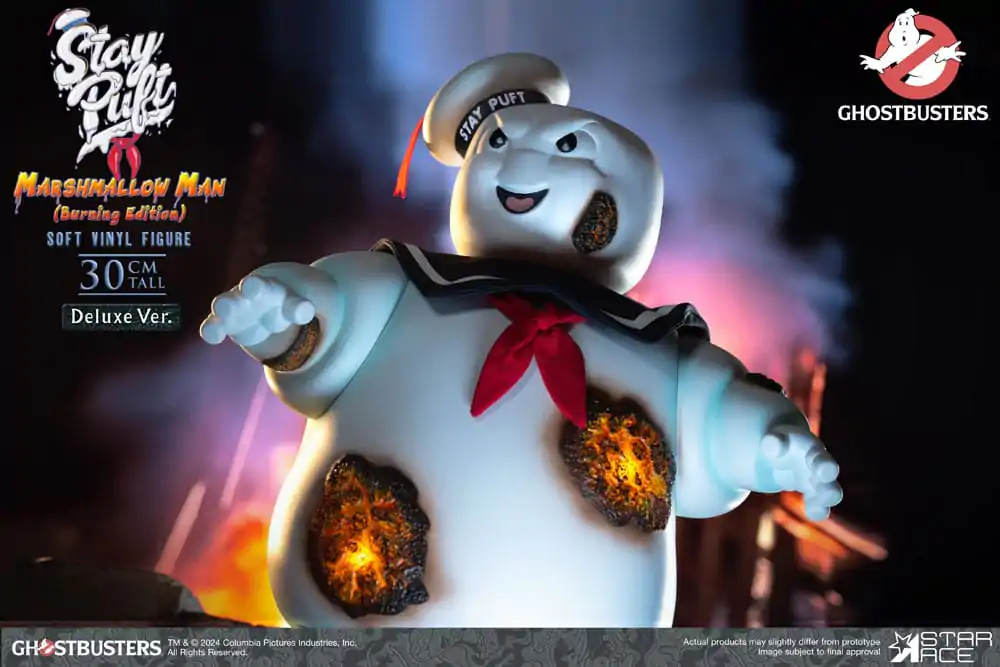 Ghostbusters Soft Vinyl Statue Stay Puft Marshmallow Man Burnign Edition Deluxe Version 30 cm Statua z miękkiego winylu zdjęcie produktu