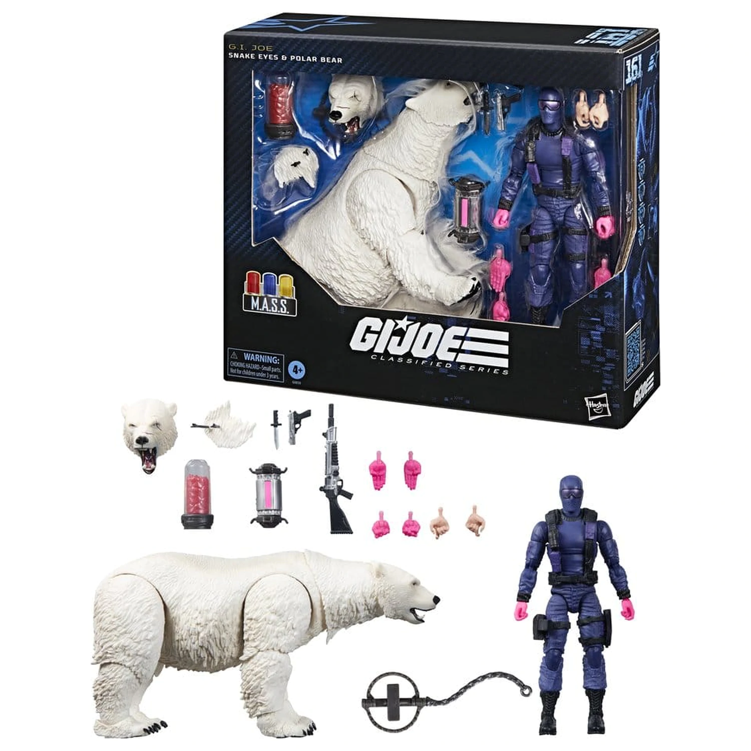 Figurka akcji GI Joe Classified Series Snake Eyes z niedźwiedziem polarnym 15 cm zdjęcie produktu