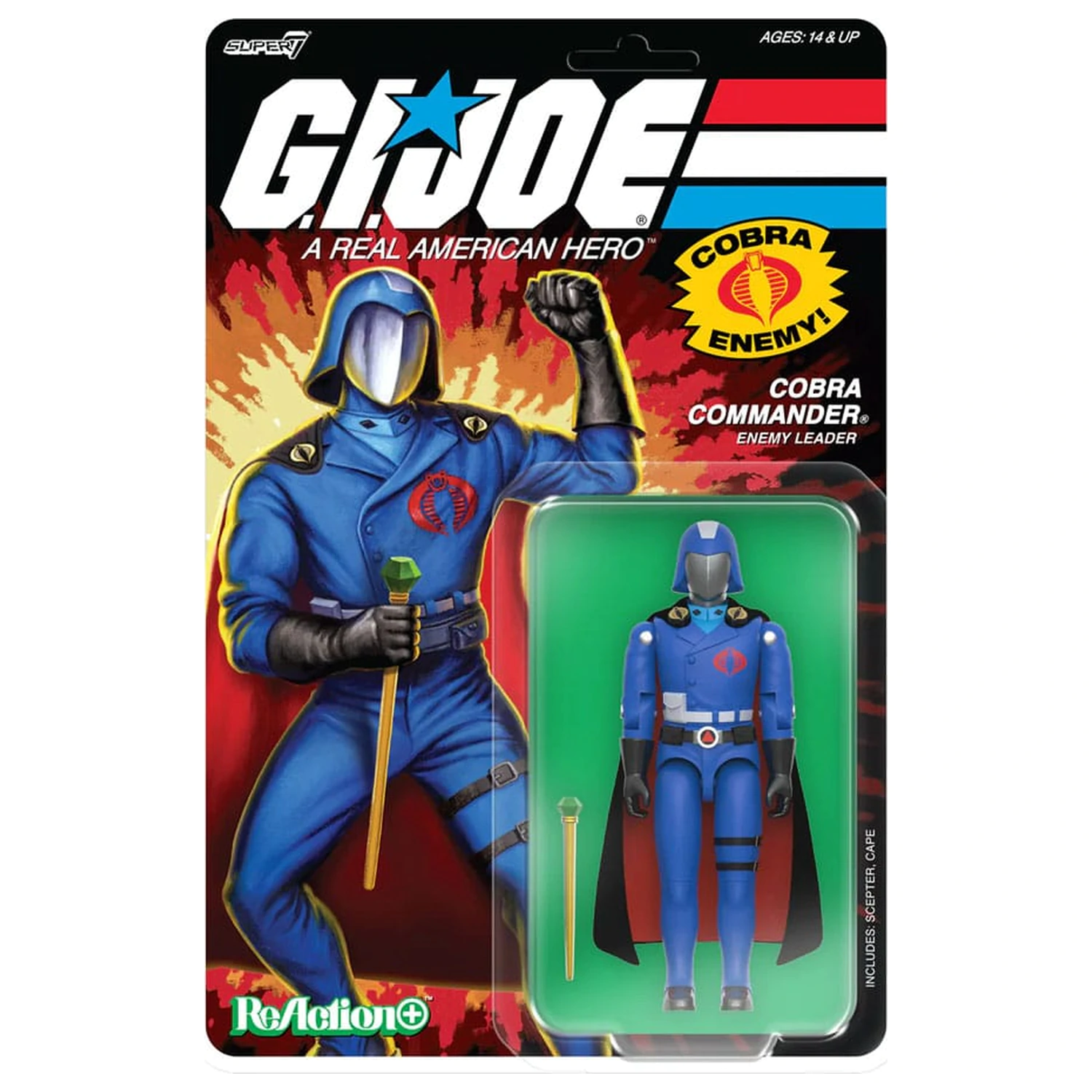 GI Joe ReAction+ Figurka Akcji Wave 06 Cobra Commander (Movie, Black Cape) 10 cm zdjęcie produktu