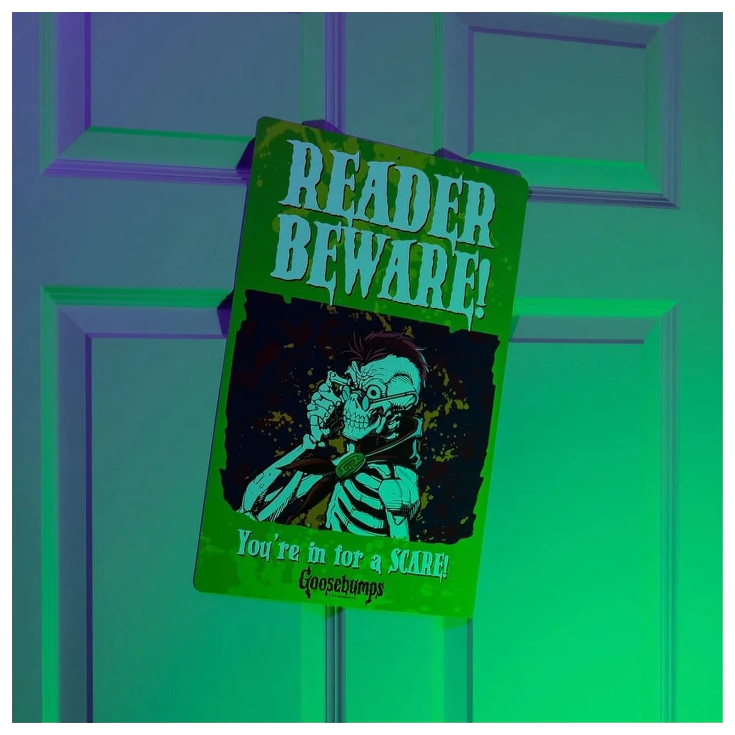 Metalowa tabliczka Goosebumps Reader Beware zdjęcie produktu