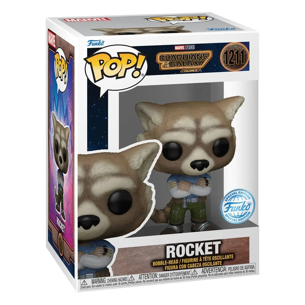 Strażnicy Galaktyki Vol. 3 POP! Marvel Figurka winylowa Rocket Edycja Specjalna heo EU Exclusive 9 cm zdjęcie produktu