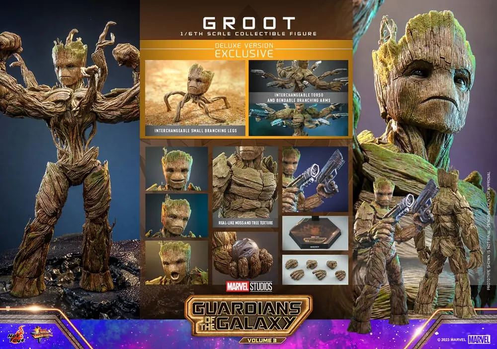 Guardians of the Galaxy Vol. 3 Movie Masterpiece Figurka Akcji 1/6 Groot (Deluxe Version) 32 cm zdjęcie produktu