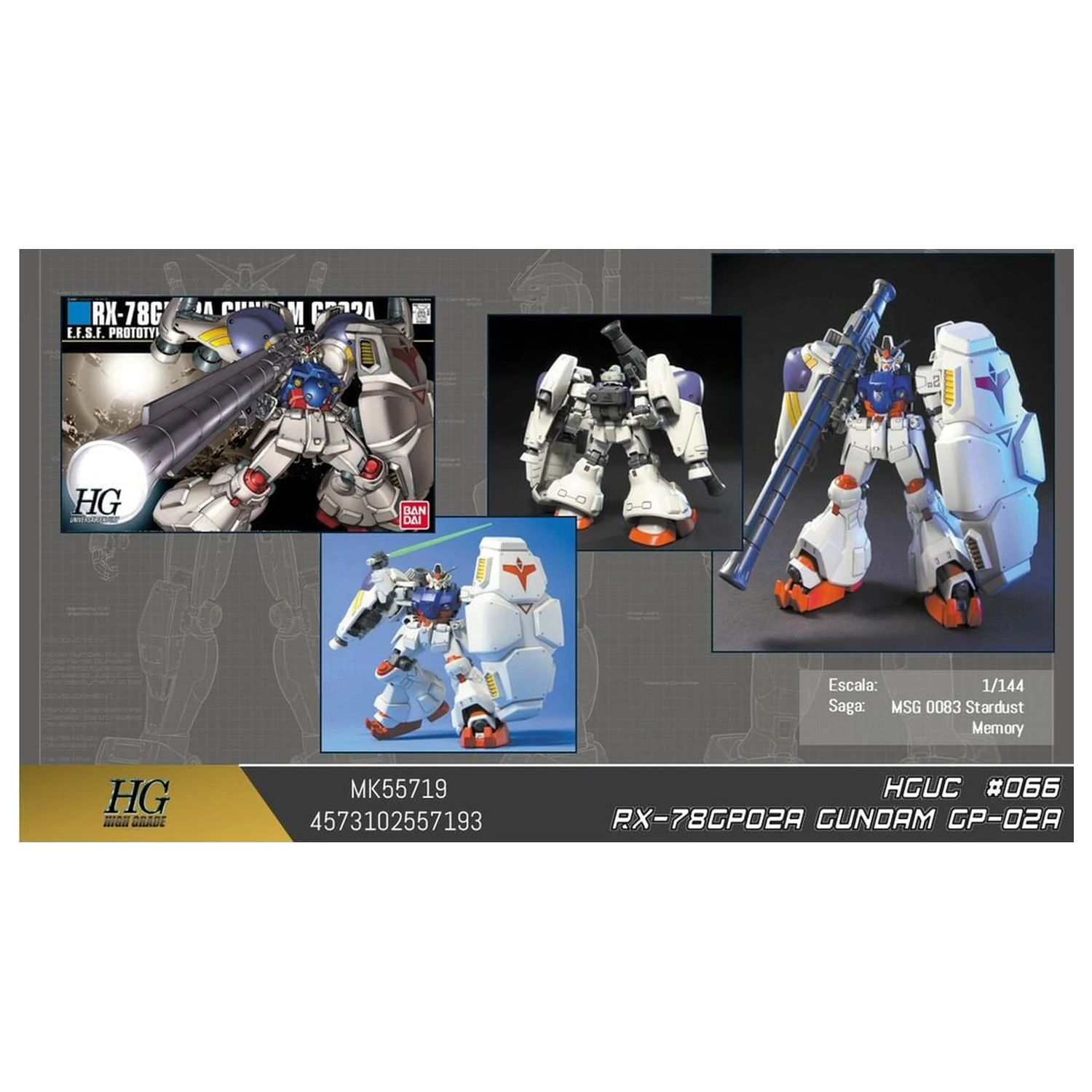 Gundam 0083 Stardust Memory RX-78GP02A Gundam Physalis Mobile Suit Model Kit HGUC 1/144 zdjęcie produktu
