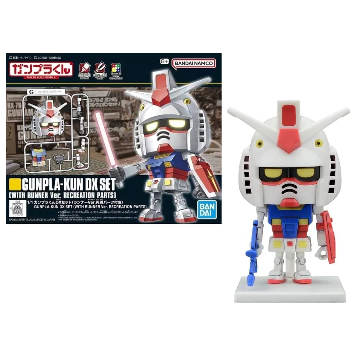 Gundam 1/1 Gunpla-Kun Zestaw DX (z wersją Runner) Model do sklejania zdjęcie produktu