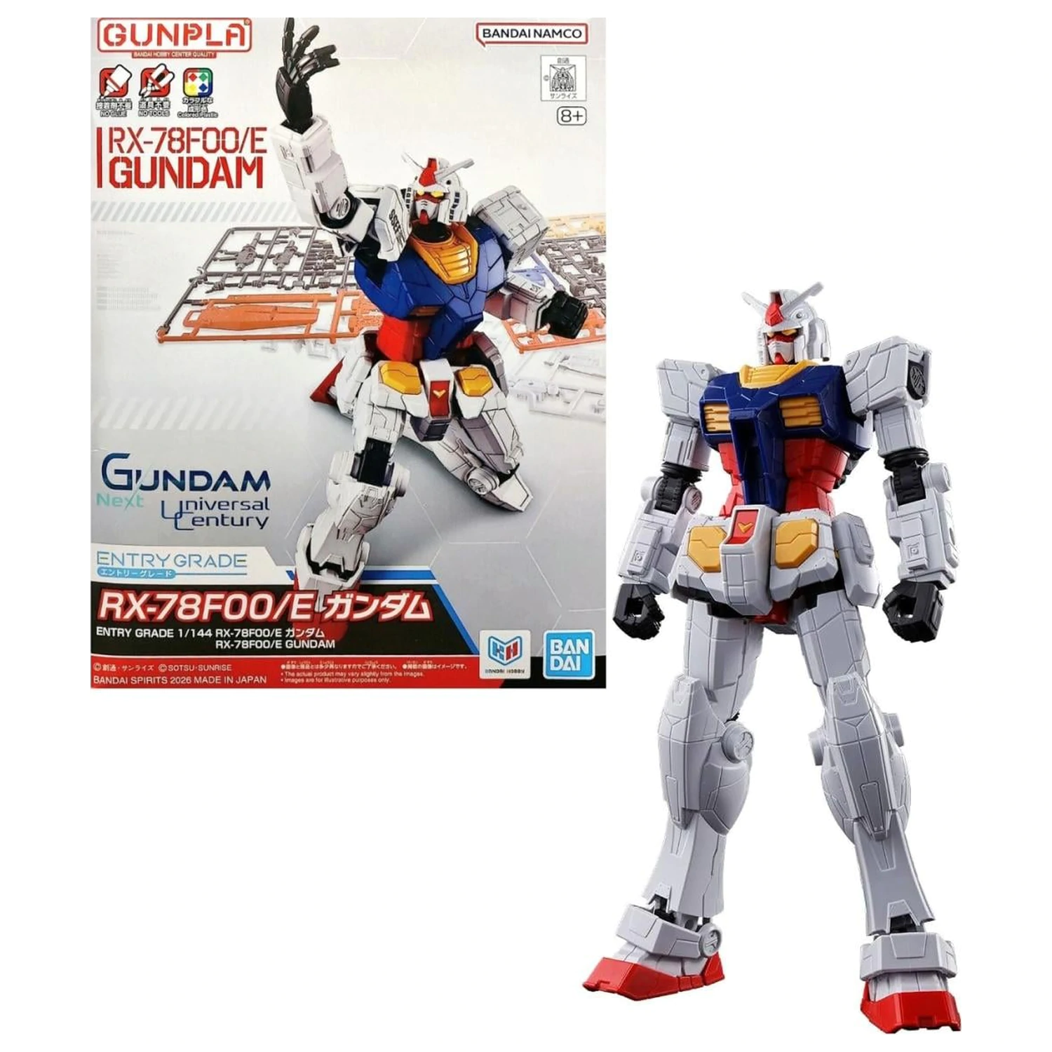 GUNDAM Entry Grade 1/144 RX-78F00/E Zestaw modelarski Gundam zdjęcie produktu