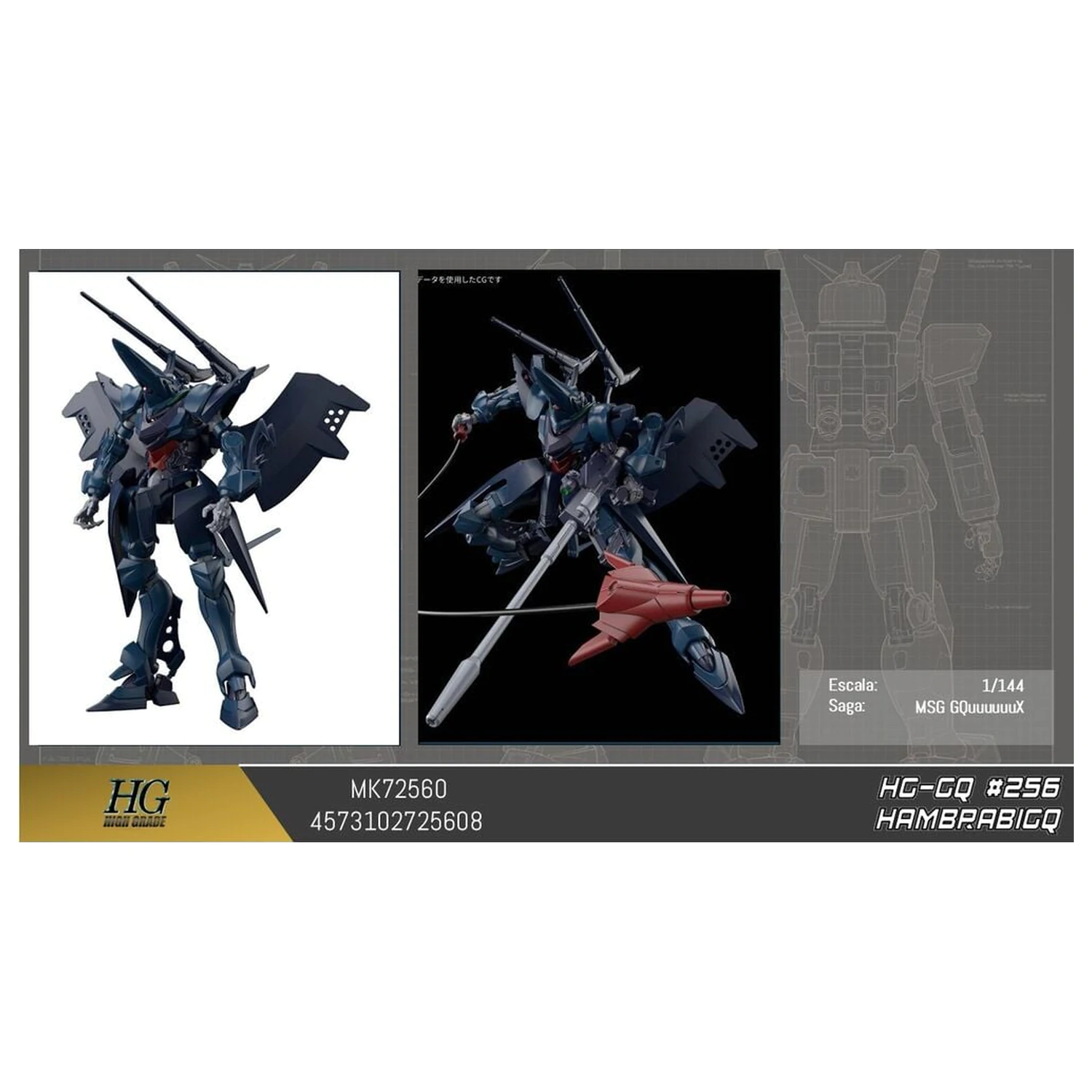 Gundam GQuuuuuuX Hambrabi GQ Mobile Suit Zestaw modelarski HG 1/144 zdjęcie produktu