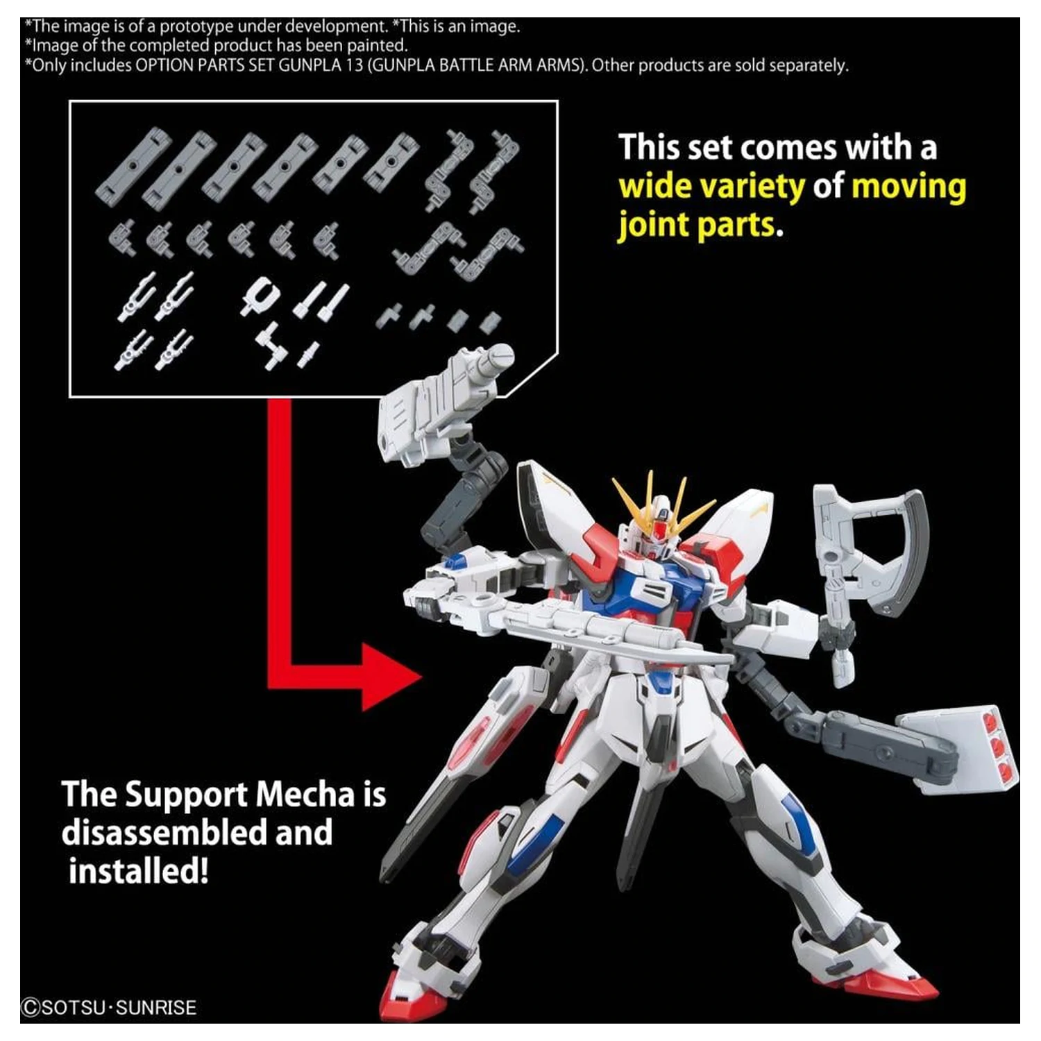 GUNDAM Option Parts Set Gunpla 13 (Gunpla Battle Arm Arms) zestaw modelowy zdjęcie produktu