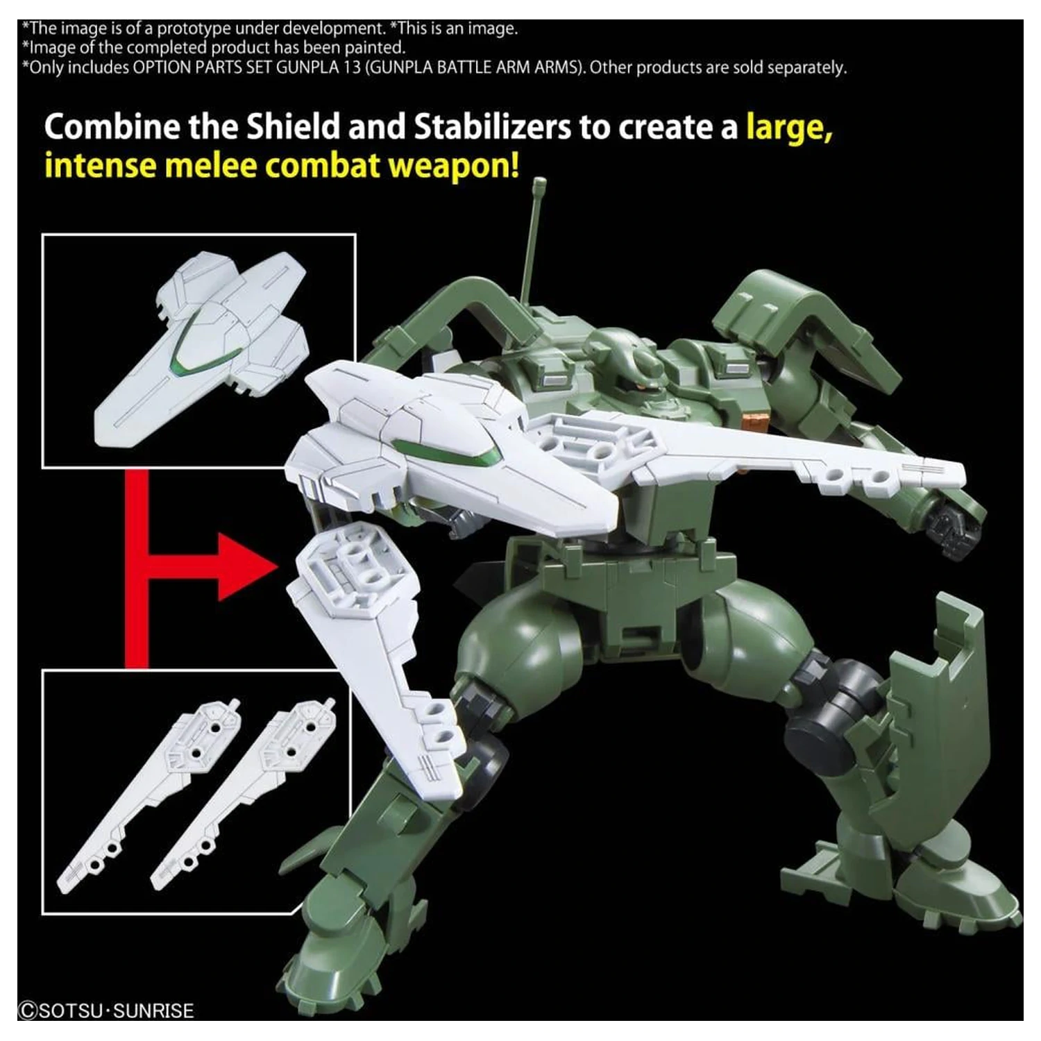 GUNDAM Option Parts Set Gunpla 13 (Gunpla Battle Arm Arms) zestaw modelowy zdjęcie produktu