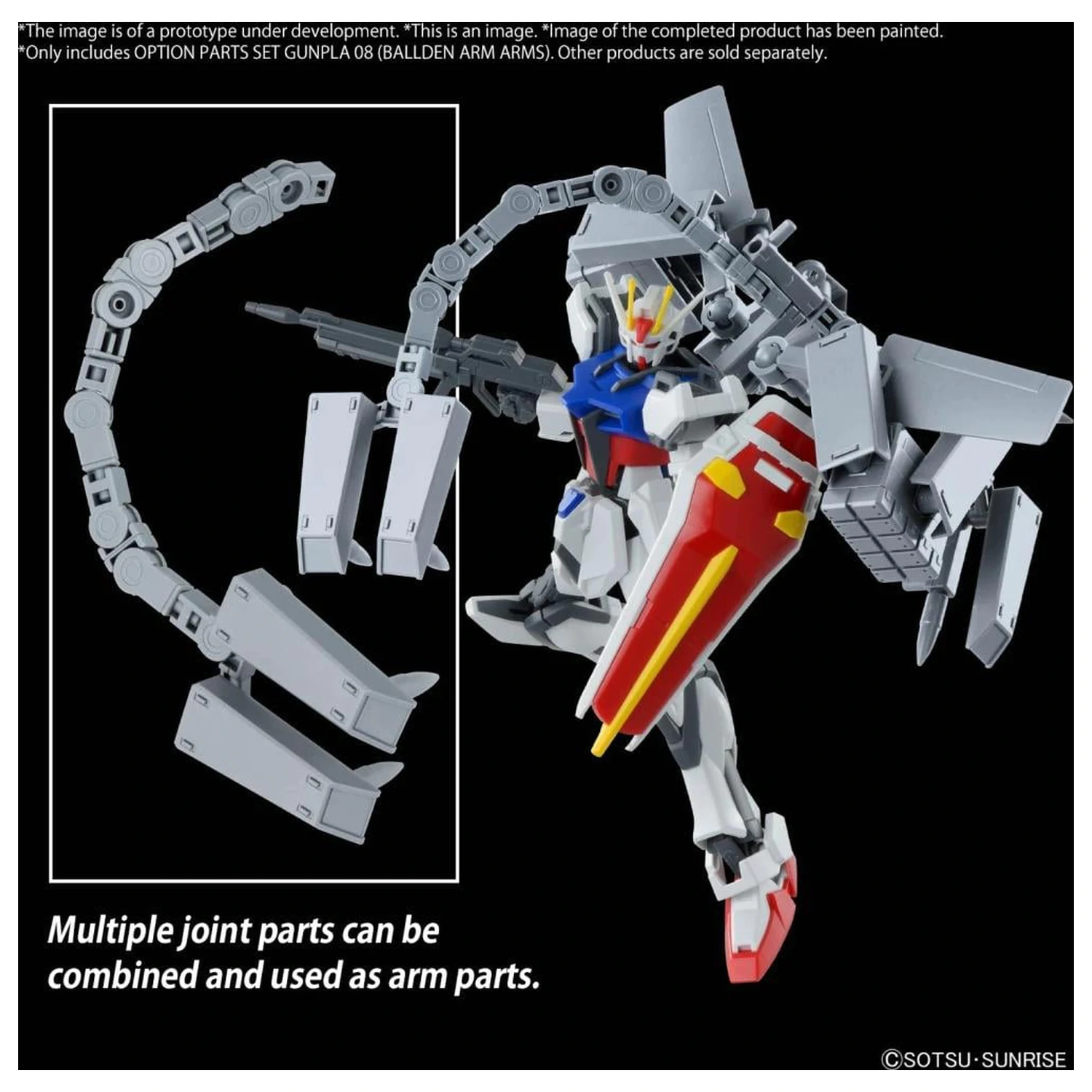 GUNDAM Option Parts Set Gunpla 08 (Ballden Arm Arms) Zestaw Modelowy zdjęcie produktu