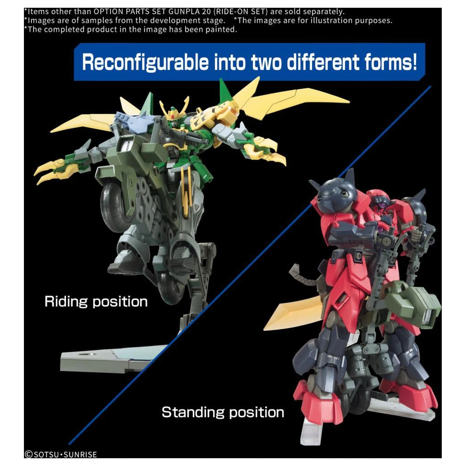 Gundam Option Parts Set Gunpla 20 (Ride-on Set) Zestaw Modelu zdjęcie produktu
