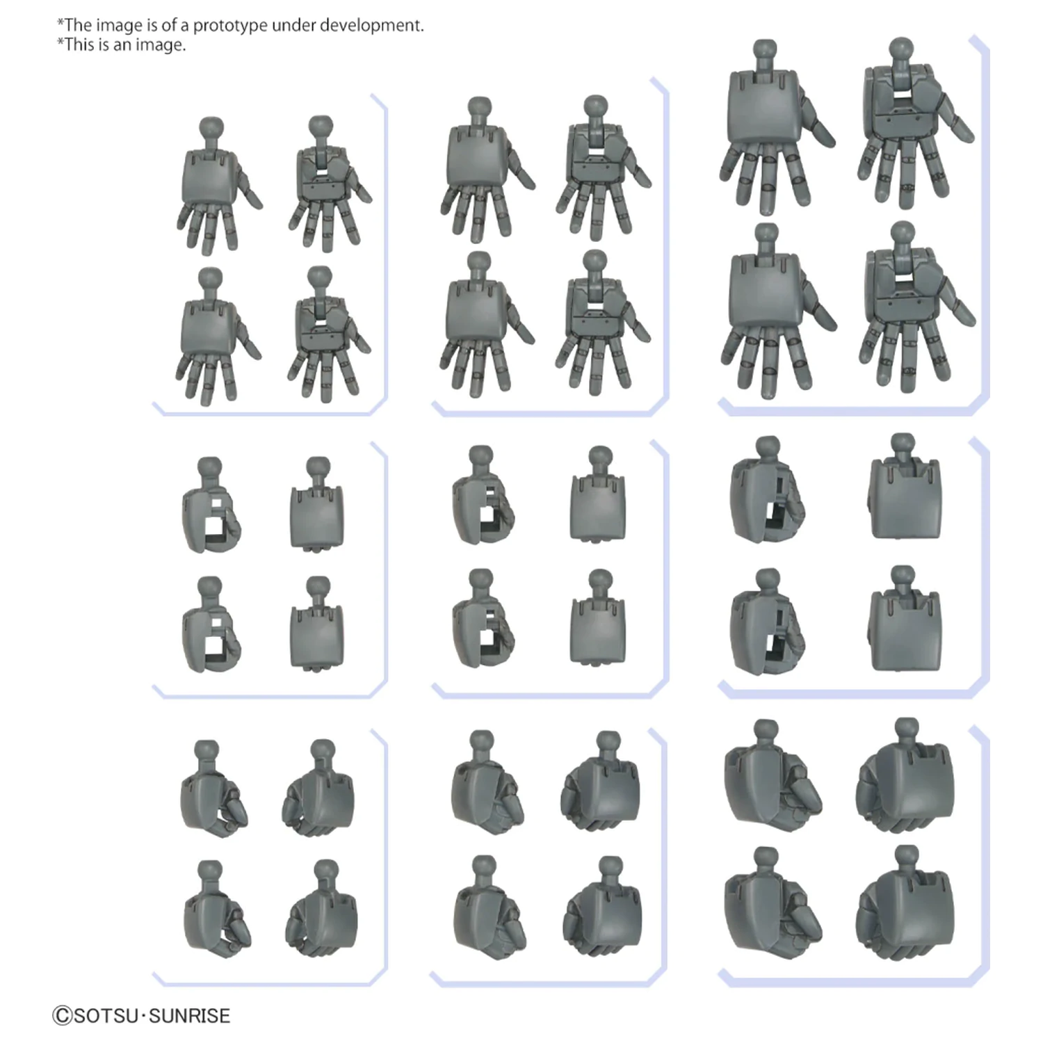 GUNDAM Option Parts Set Gunpla 4 (Build Hands Round) Zestaw Modelowy zdjęcie produktu
