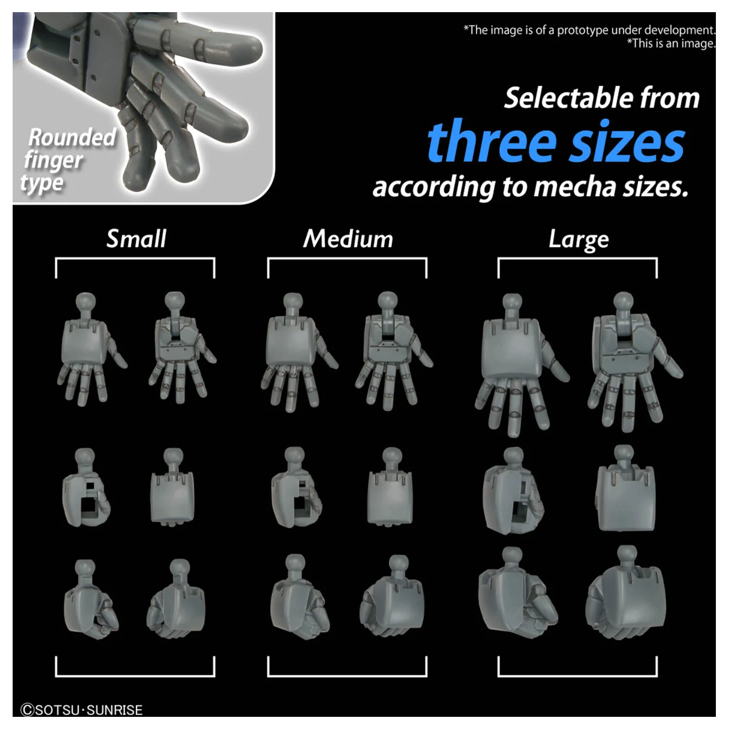 GUNDAM Option Parts Set Gunpla 4 (Build Hands Round) Zestaw Modelowy zdjęcie produktu
