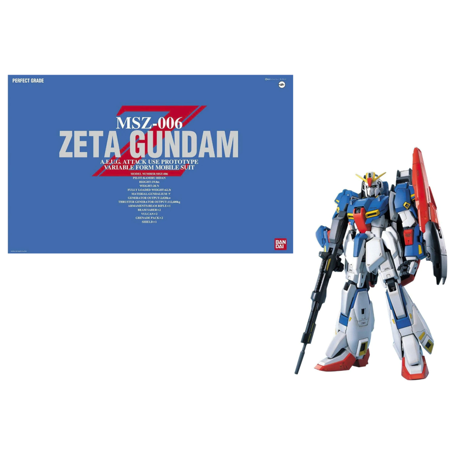 GUNDAM Model Kit Perfect Grade Zeta MSZ-006 1/60 zdjęcie produktu