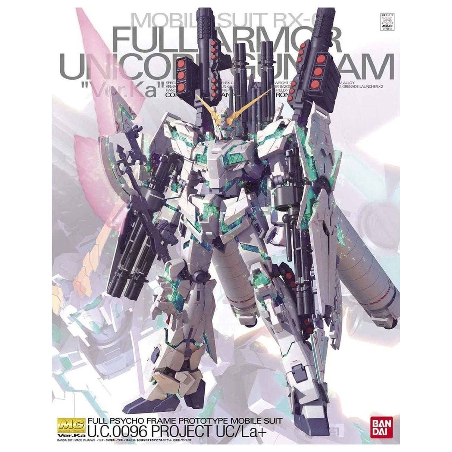 Gundam UC RX-0 Full Armor Unicorn Gundam Ver. Ka Model Zestawu Mobile Suita MG 1/100 zdjęcie produktu
