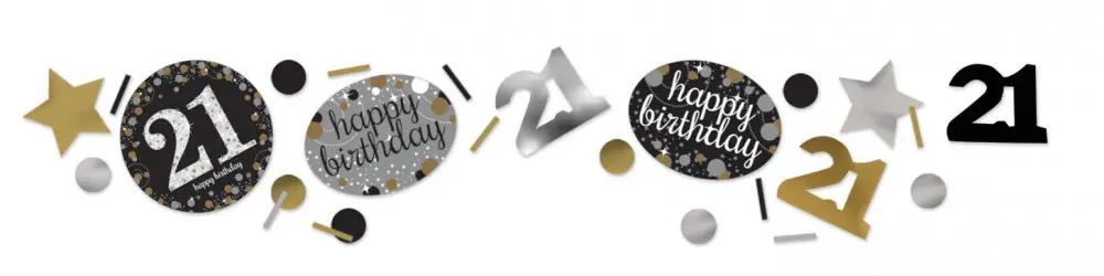 Happy Birthday Złote 21 Konfetti zdjęcie produktu