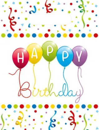 Happy Birthday Streamers Torba Prezentowa, 6 sztuk zdjęcie produktu