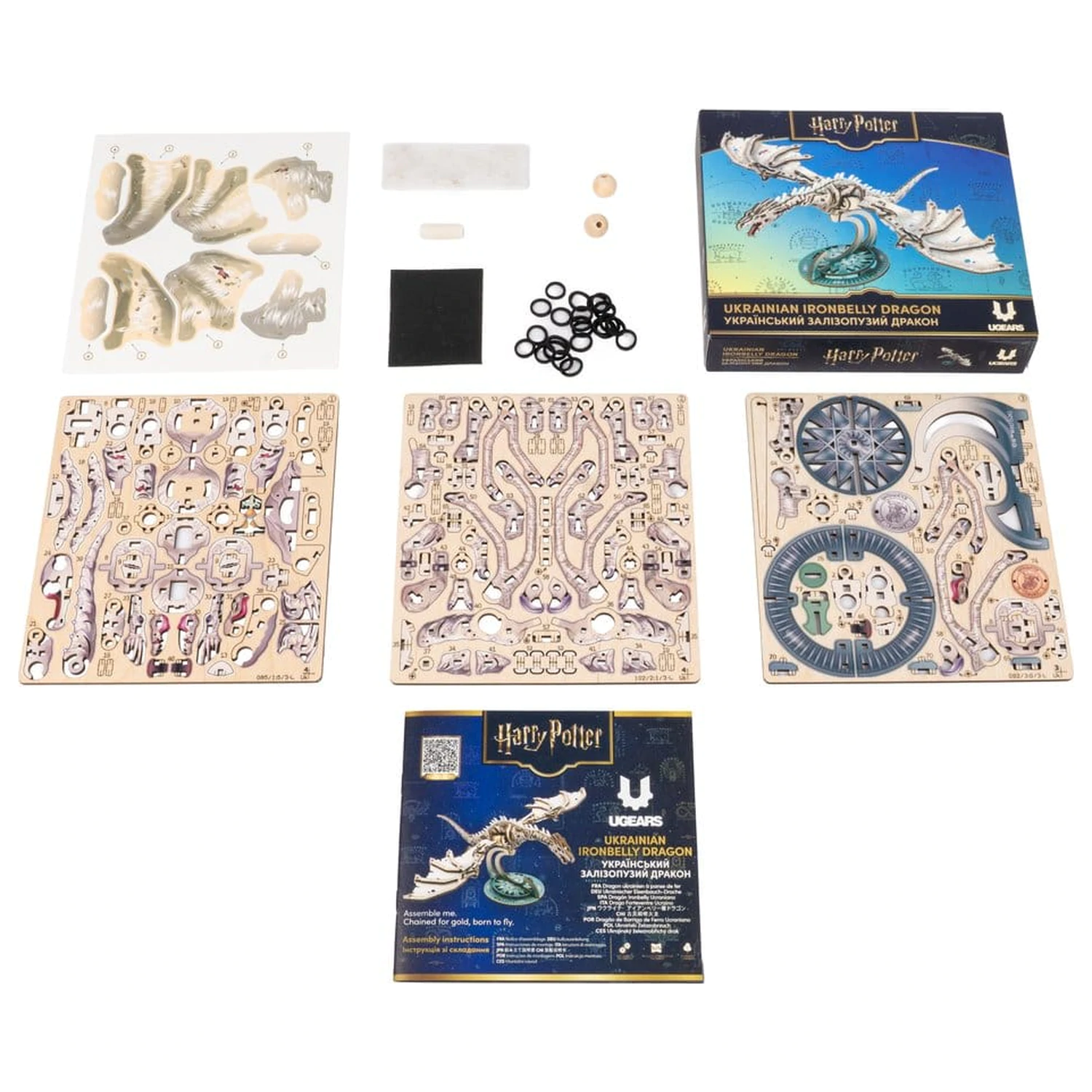 Harry Potter drewniane Puzzle 3D Ukrainian Ironbelly Dragon zdjęcie produktu