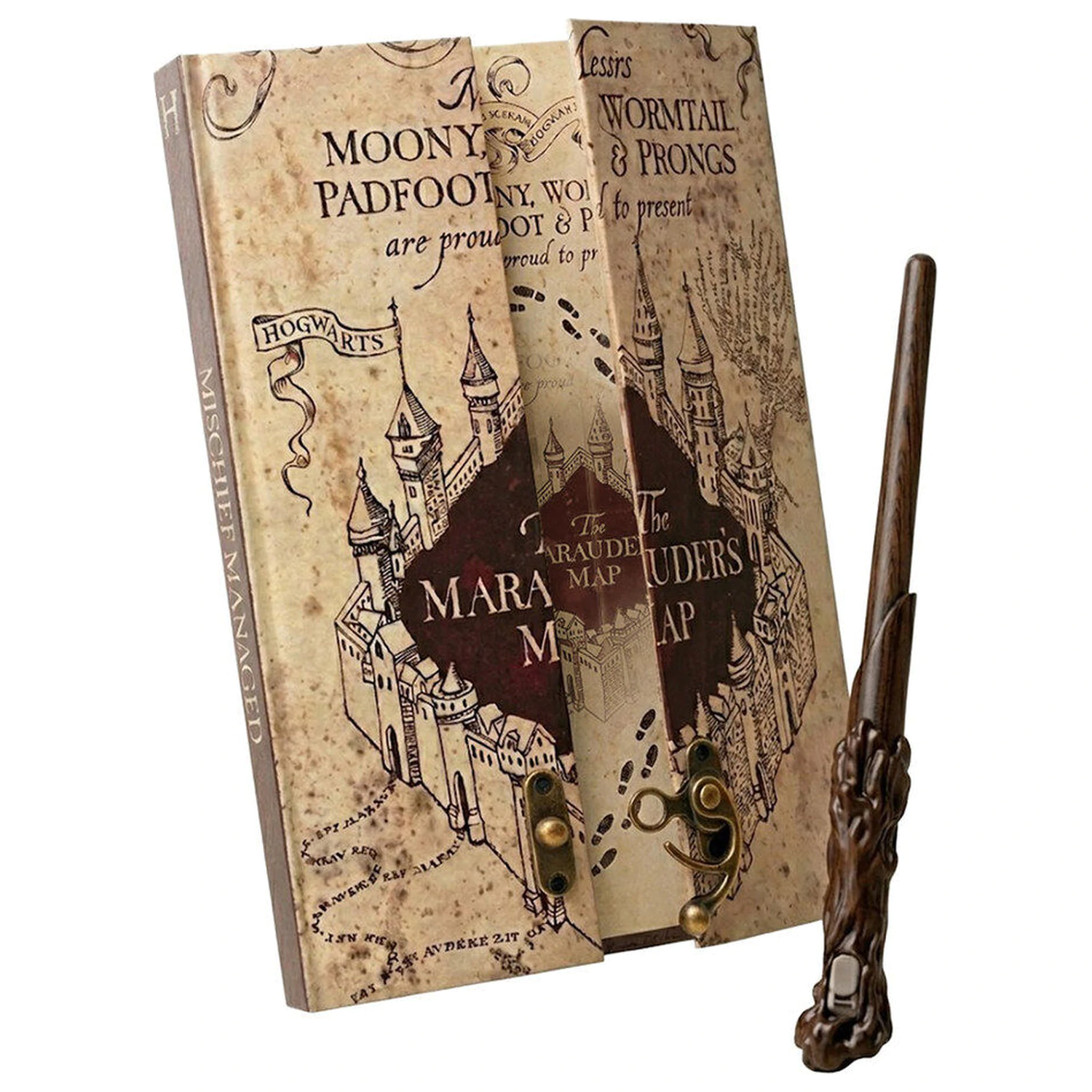 Harry Potter A5 zeszyt z tajną mapą i długopisem różdżką magicznym zdjęcie produktu