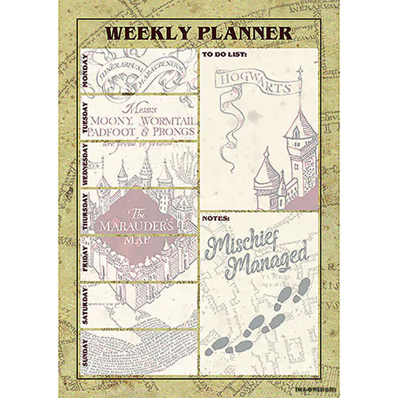 Harry Potter A5 Mapa A5 Planner Tygodniowy zdjęcie produktu