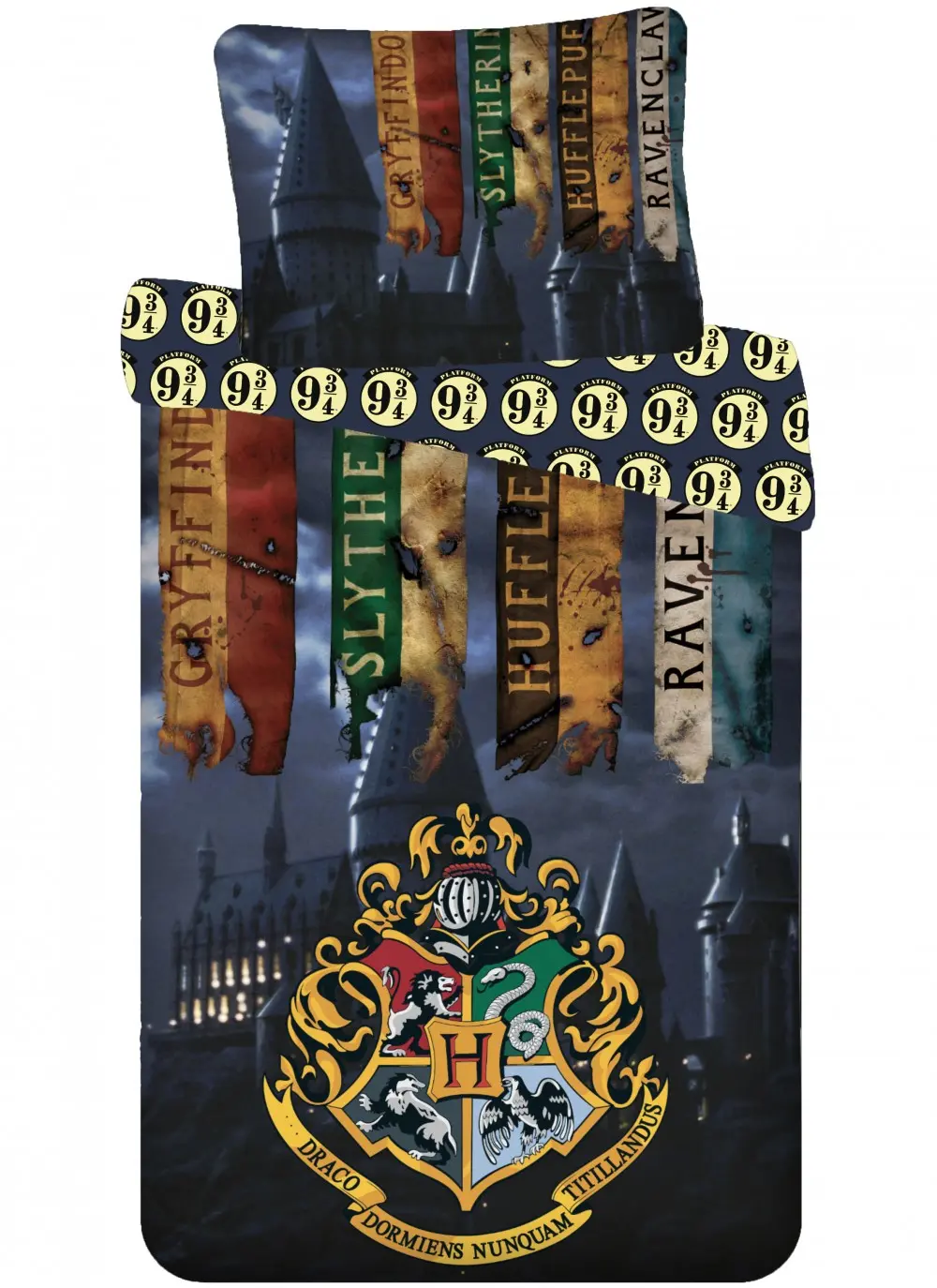 Harry Potter Poszewka na kołdrę 140x200cm, Poszewka na poduszkę 70x90cm zdjęcie produktu