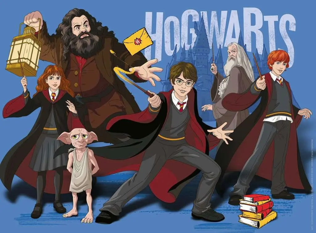 Harry Potter Dziecięce Puzzle XXL Hogwarts Cartoon (300 elementów) zdjęcie produktu