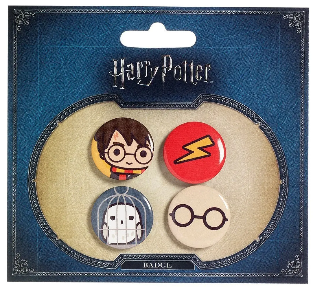 Harry Potter Cutie Button Badge 4-Pack Harry Potter & Hedwiga Zestaw 4 szt. zdjęcie produktu