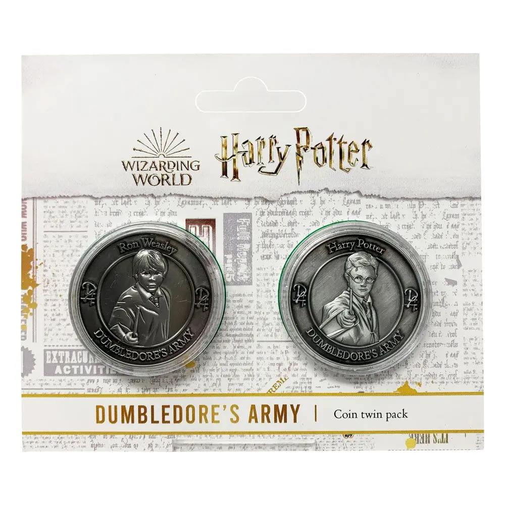Zestaw 2 pamiątkowych monet Harry Potter Dumbledore's Army: Harry & Ron Edycja Limitowana zdjęcie produktu