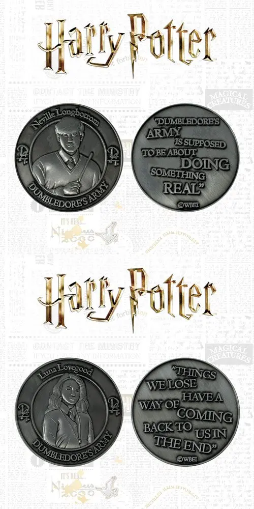 Harry Potter Kolekcjonerska Moneta 2-pak Dumbledore's Army: Neville & Luna Limitowana Edycja zdjęcie produktu