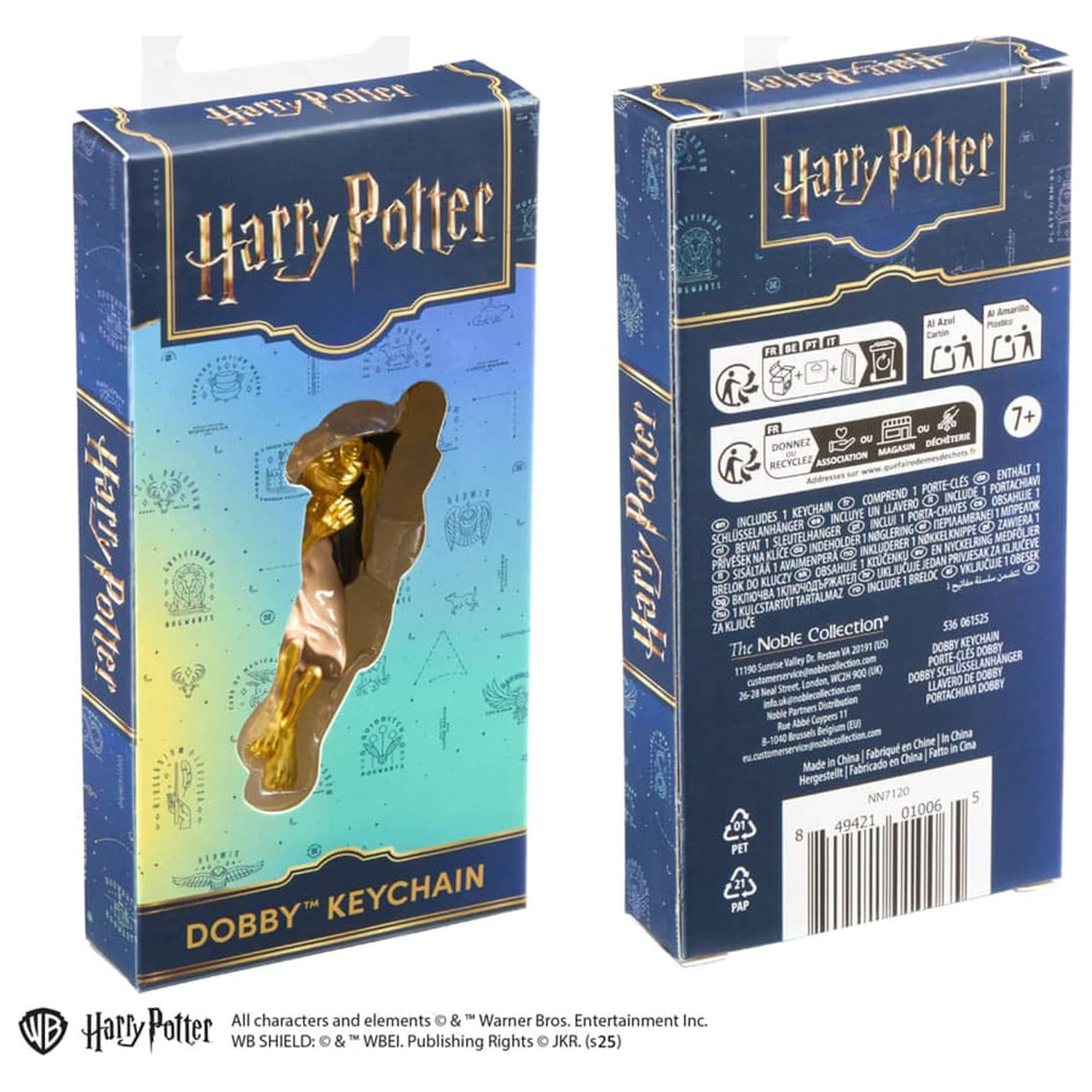 Harry Potter metalowy brelok Dobby złoty 11 cm zdjęcie produktu