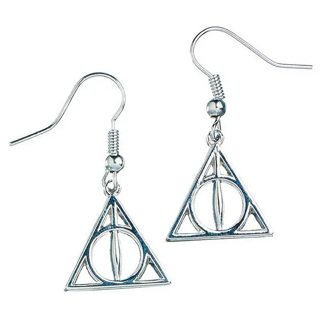 Kolczyki Harry Potter Deathly Hallows (posrebrzane) zdjęcie produktu