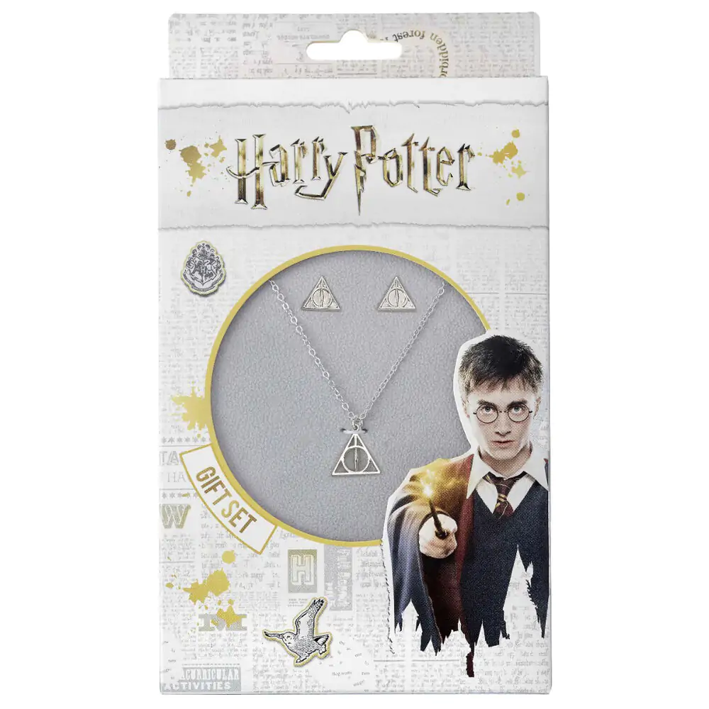 Harry Potter Insygnia Śmierci necklace and earrings set zdjęcie produktu