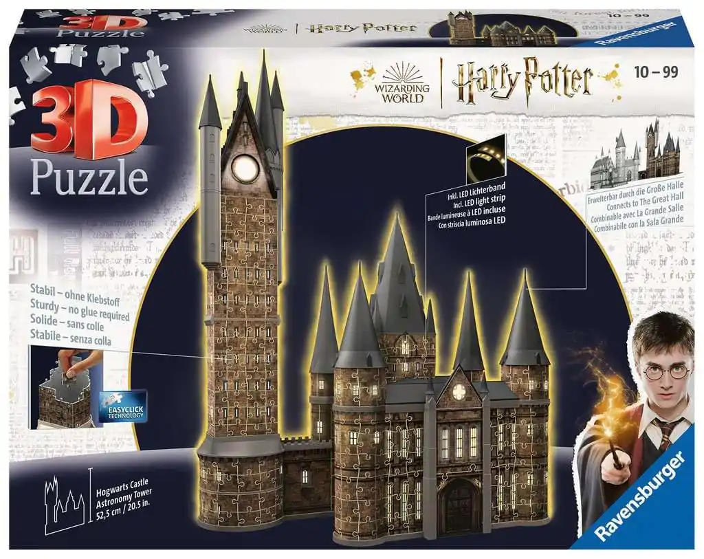 Harry Potter 3D Puzzle Zamek Hogwart: Wieża Astronomiczna - Night Edition (540 Elementów) zdjęcie produktu