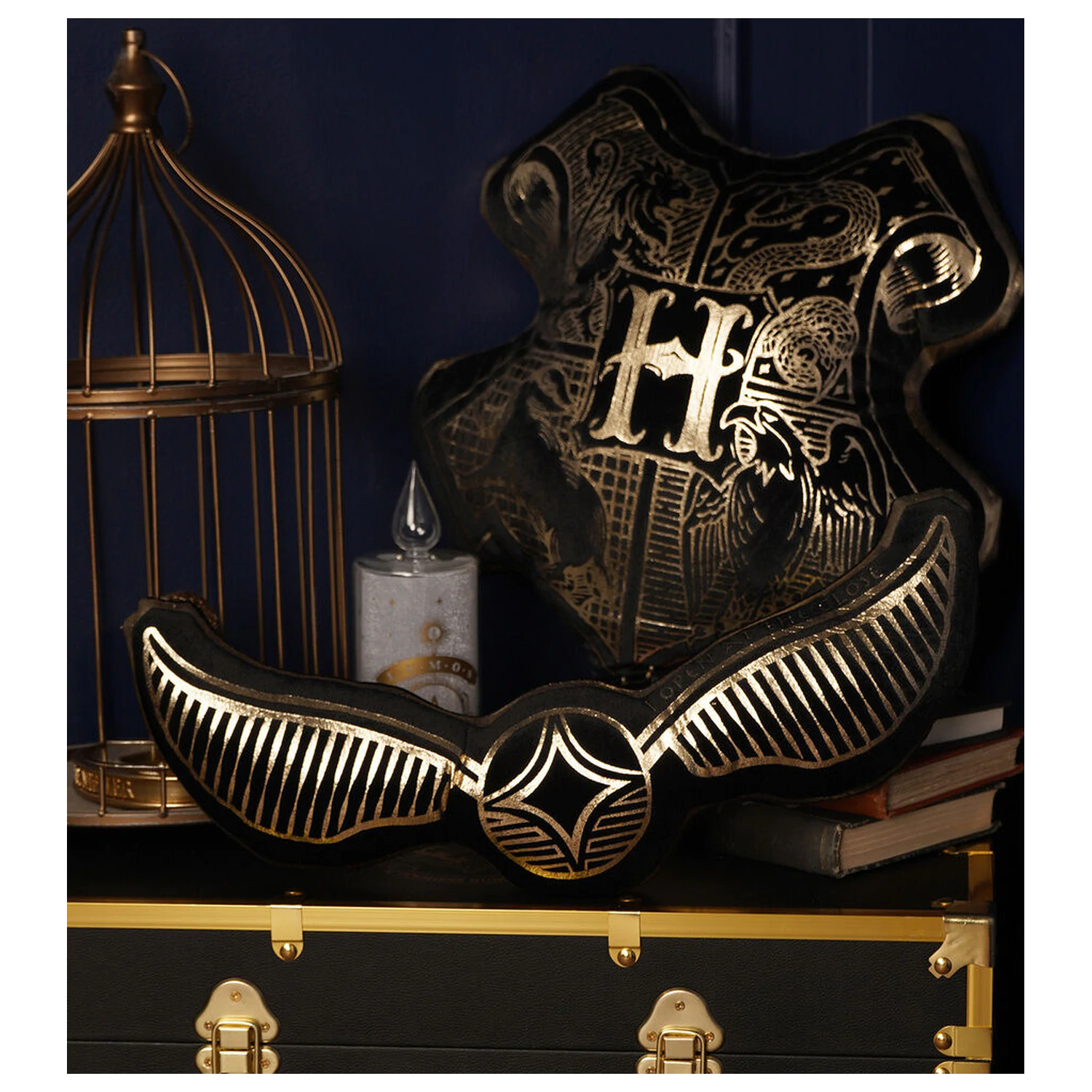 Harry Potter Hogwarts Crest welurowa poduszka zdjęcie produktu