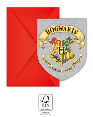 Harry Potter Hogwarts Houses Party Invitation 6 sztuk FSC zdjęcie produktu