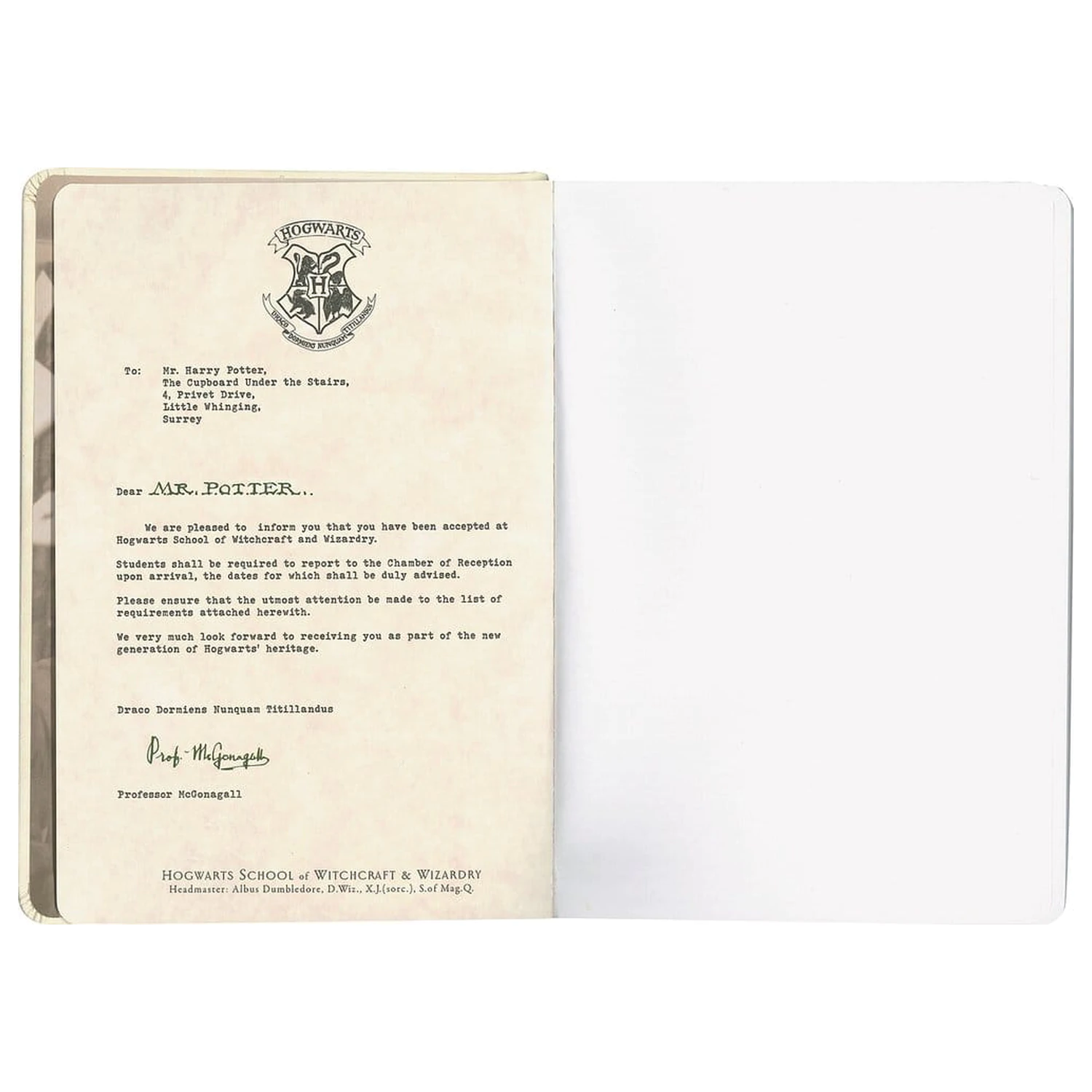 Harry Potter Notatnik w twardej oprawie Hogwarts Letter 21 cm zdjęcie produktu