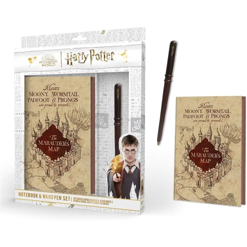 Harry Potter Notebook + zestaw długopisów w kształcie różdżki zdjęcie produktu