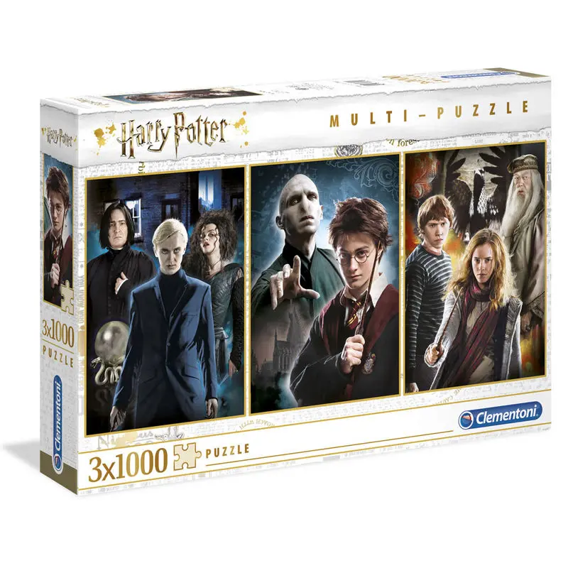 Harry Potter Multi Jigsaw Puzzle Characters (3 x 1000 elementów) zdjęcie produktu