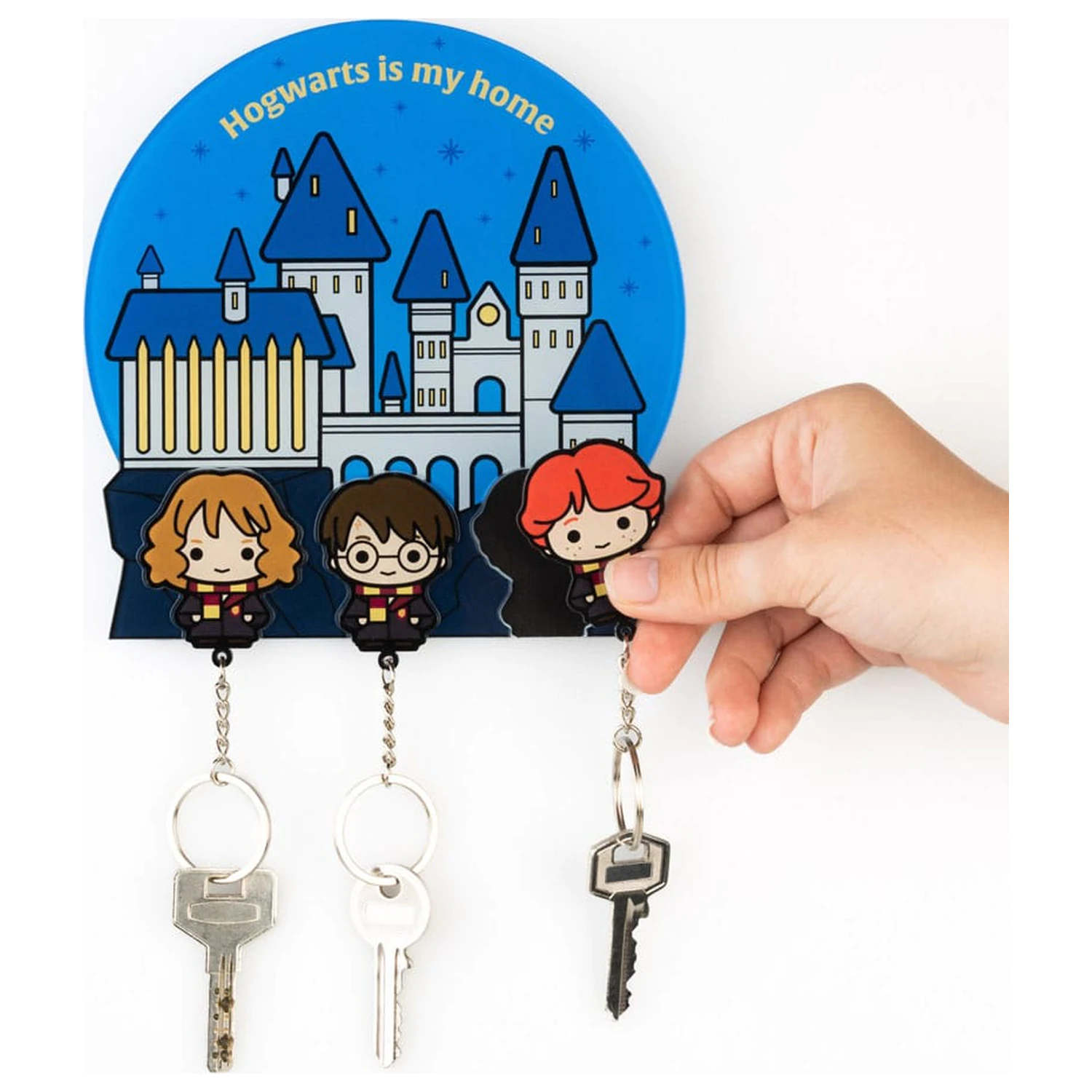 Harry Potter Wieszak na klucze, w zestawie 3 breloczki do kluczy zdjęcie produktu