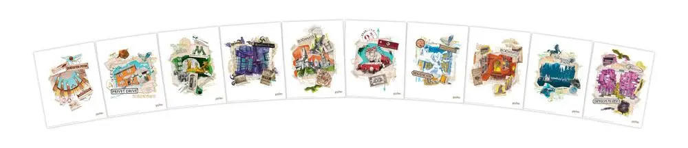 Harry Potter Litografia Zestaw 10 sztuk 36 x 28 cm zdjęcie produktu