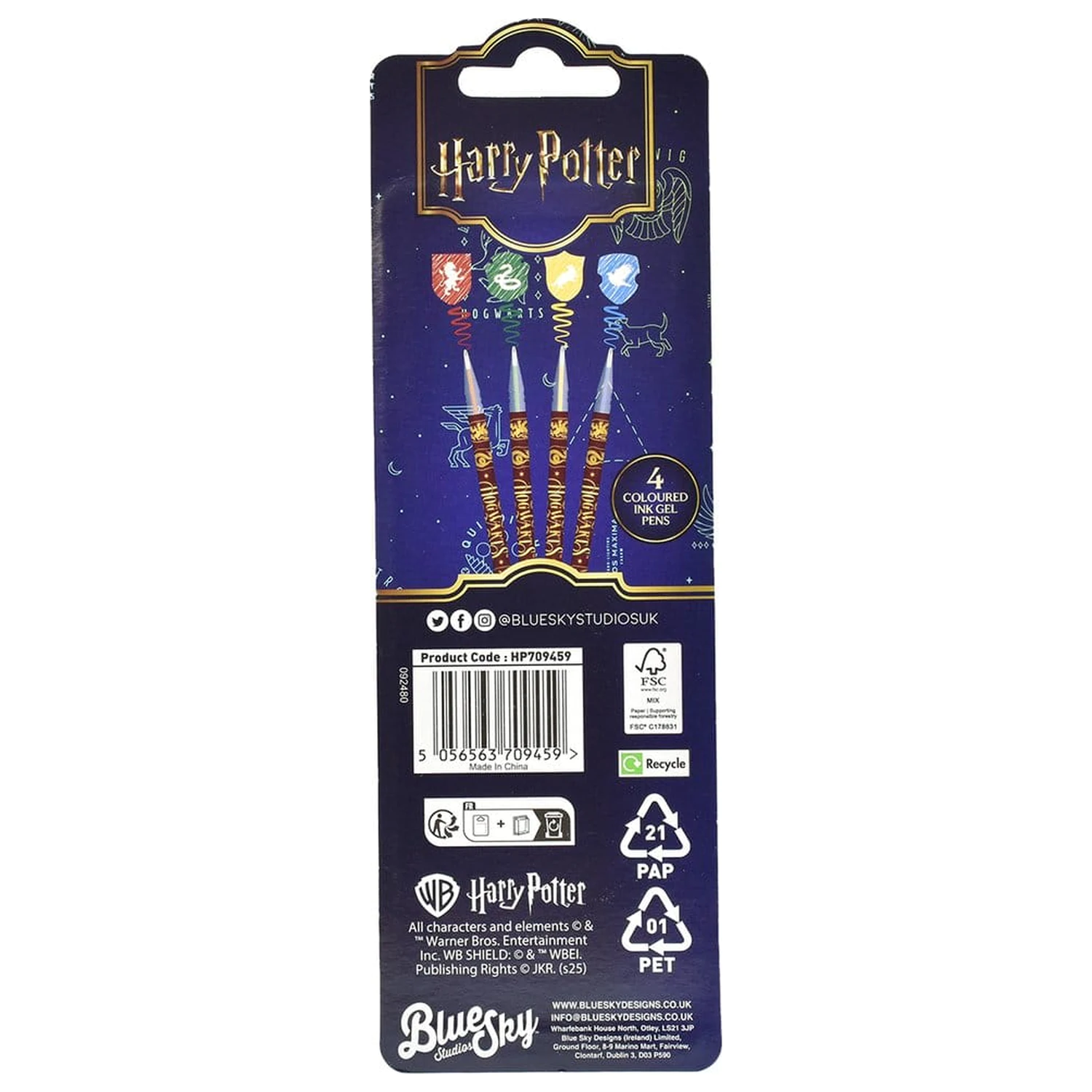 Harry Potter Gel Pens 4-pak Magiczne Lokacje zdjęcie produktu