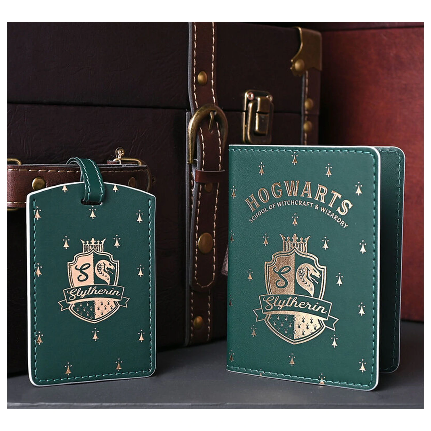 Harry Potter Slytherin etui na paszport i zawieszka bagażowa zdjęcie produktu