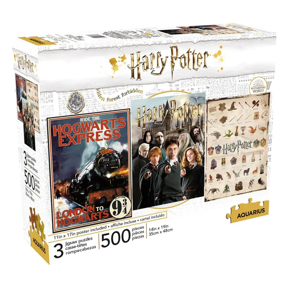 Harry Potter Jigsaw Puzzle Movie Poster 3-Pack (500 elementów) zdjęcie produktu