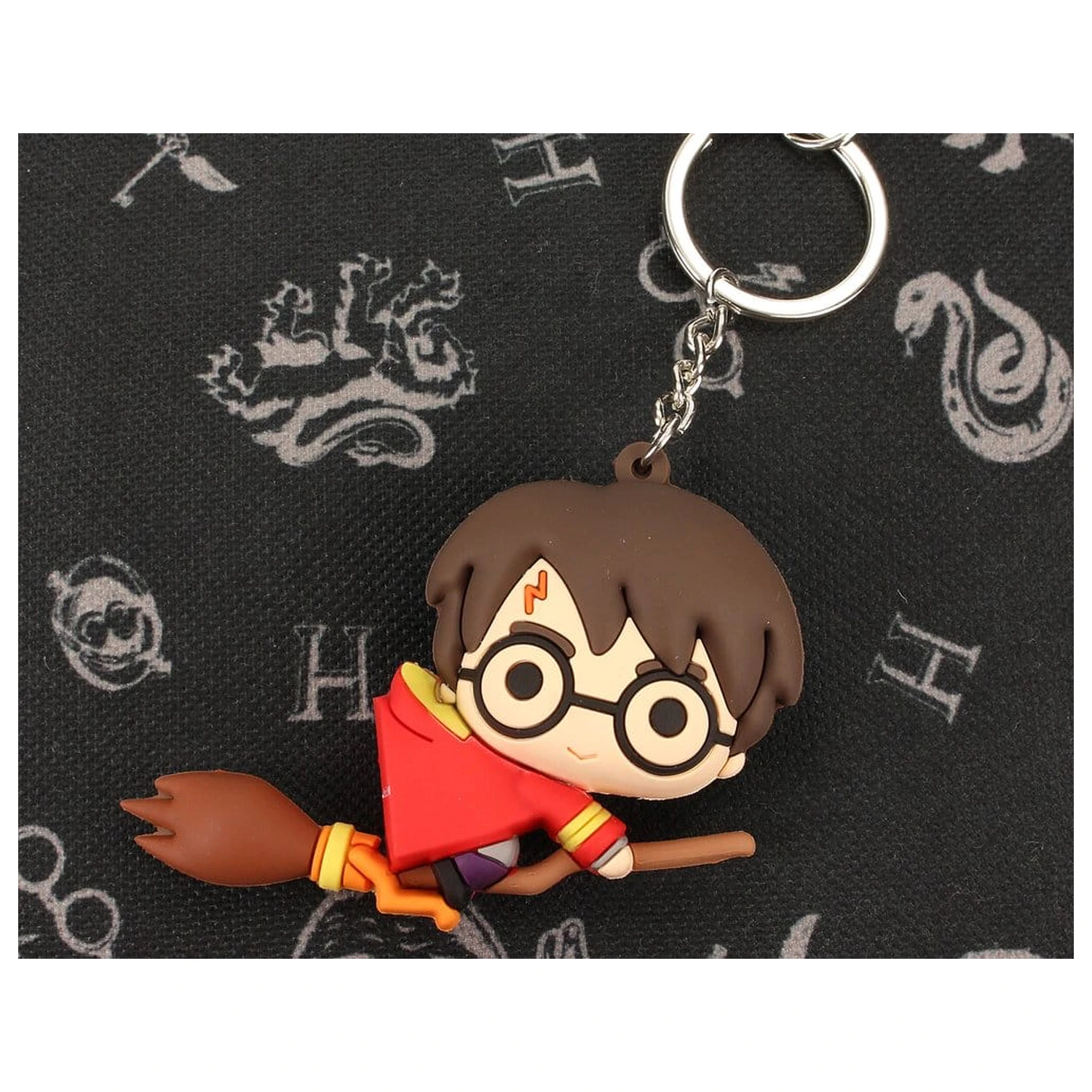 Harry Potter gumowy brelok do kluczy Harry na miotle 7 cm zdjęcie produktu