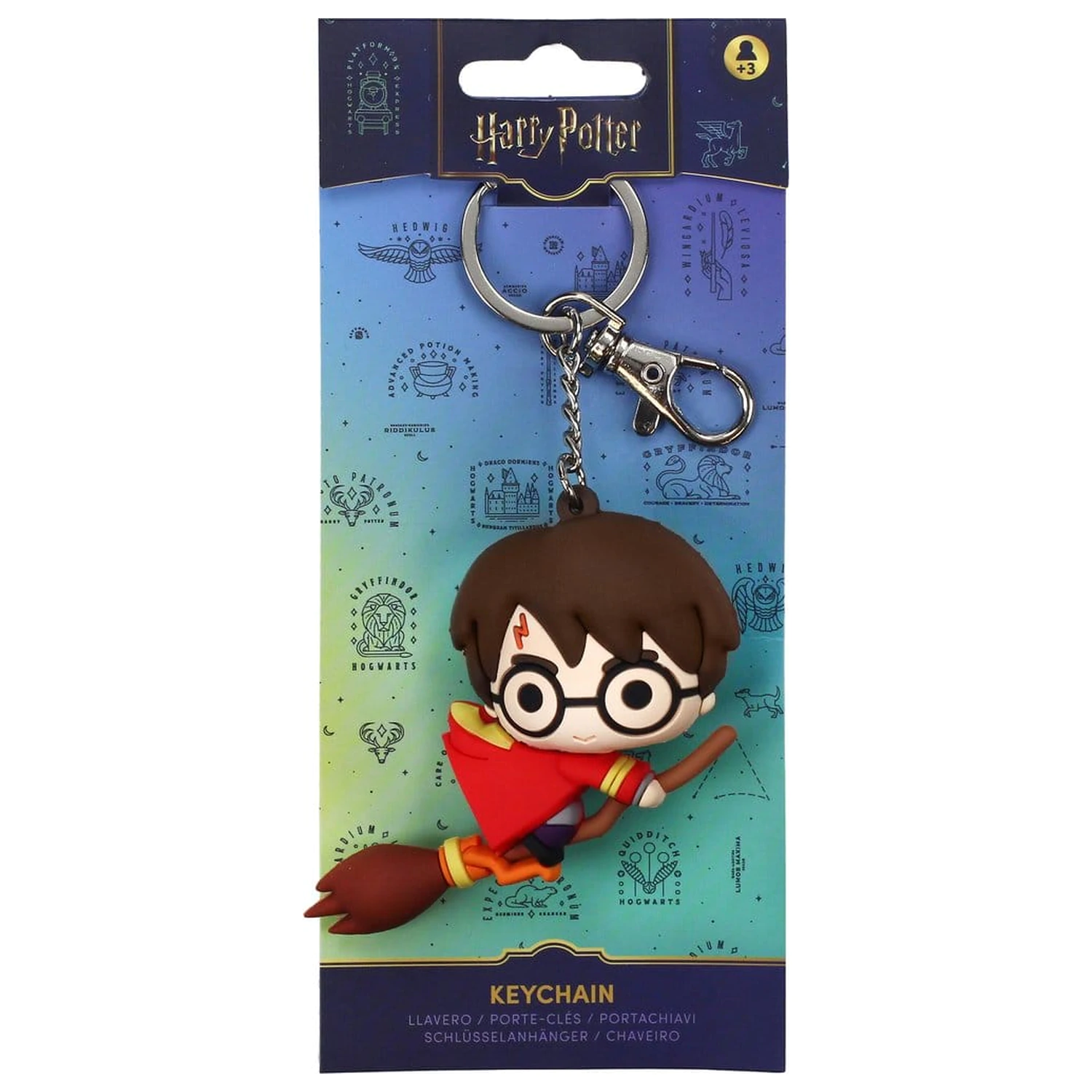 Harry Potter gumowy brelok do kluczy Harry na miotle 7 cm zdjęcie produktu
