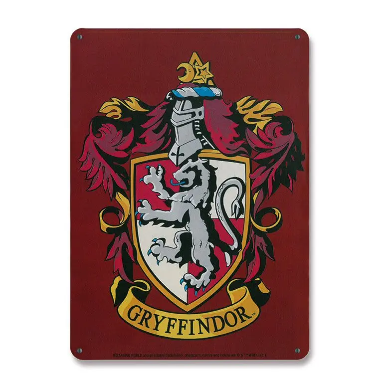 Harry Potter Tabliczka Metalowa Gryffindor 15 x 21 cm zdjęcie produktu